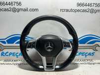 .Volante Guiador Pele Pele Perfurada Multifunções Comandos Patilhas Original AMG Flat Bottom Mercedes Benz Classe A W176