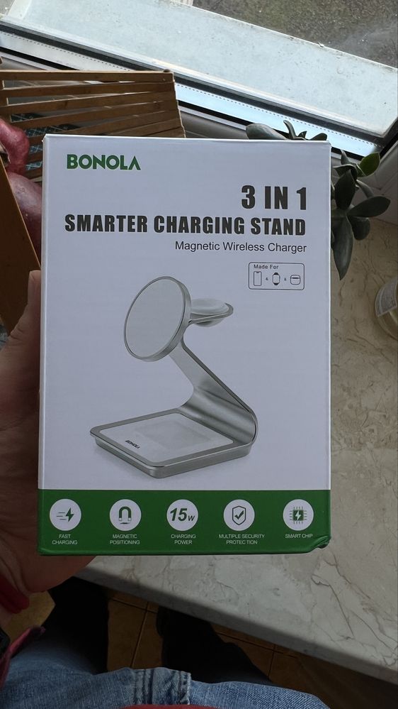 Магнітна Докстанція 3 в 1   Bonola 3 in 1 Smarter Charging Stand