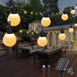 Tacobey 20 LED Oświetlenie Solarne Fairy Lights G40 - 10M Ciepła Białe