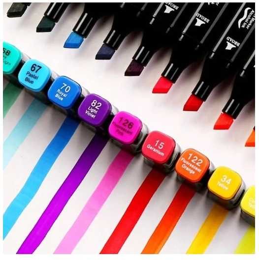 MARKERY ALKOHOLOWE 168 SZT Mazaki Pisaki Dwustronne Pro + TORBA