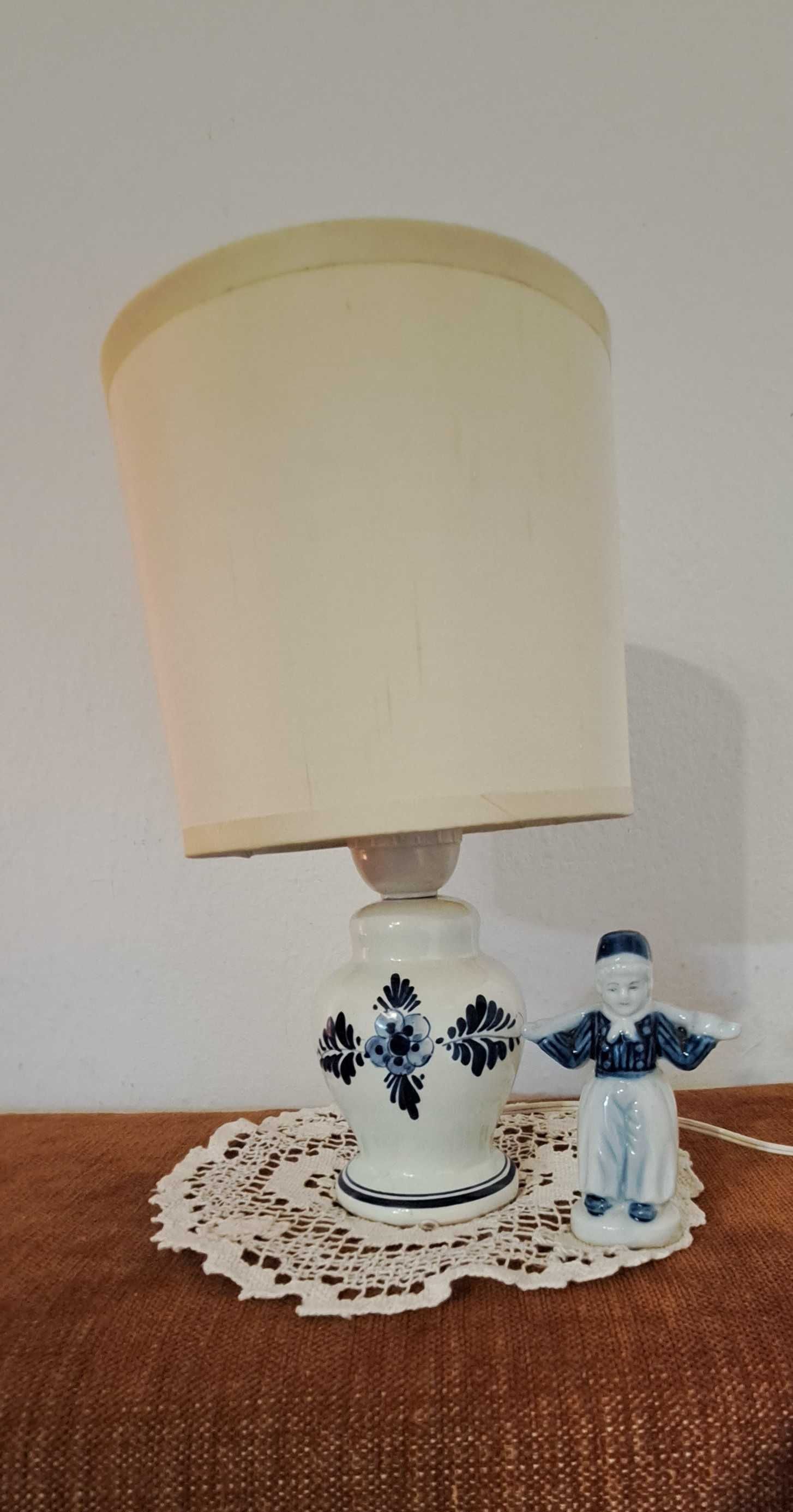 lampka porcelanowa Delft sygnowana Holandia