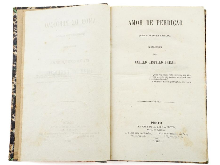 Camilo Castelo Branco - Amor de Perdição - 1862 - 1.ª edição
