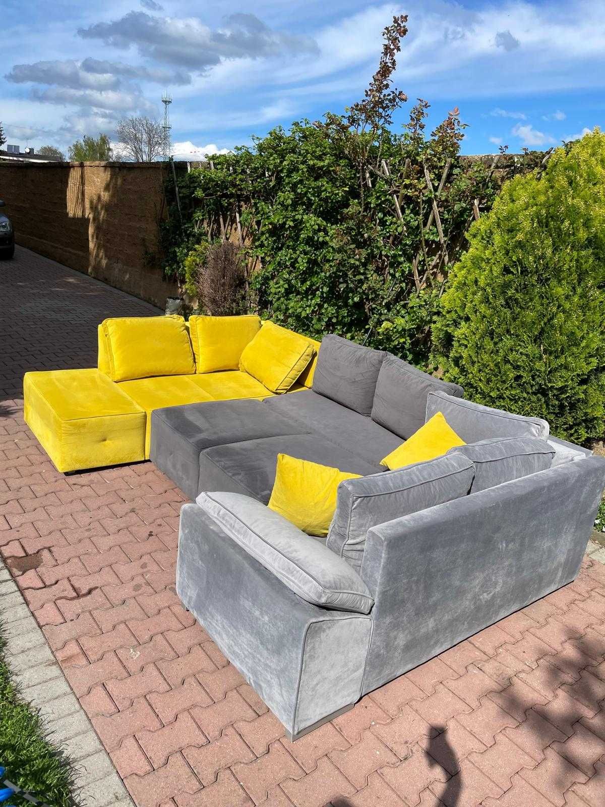 Narożnik z funkcją spania Typu U - 323 x 200 cm - w dobrym stanie