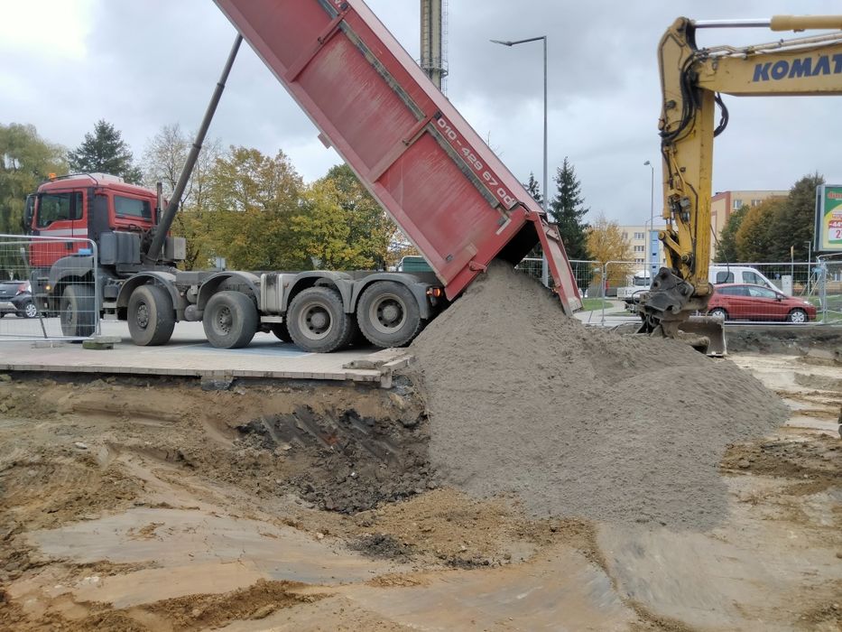Usługi Transportowe Wywrotką Naczepą Wanną Wozidło Transport Czterośka