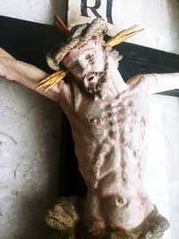 Krucyfiks Jezus na Krzyżu Drewno 18 w. !