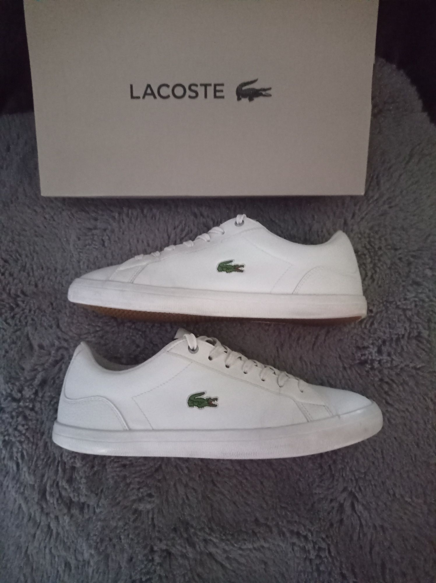 Buty Lacoste Lerond rozmiar 42 białe skóra skórzane super męskie