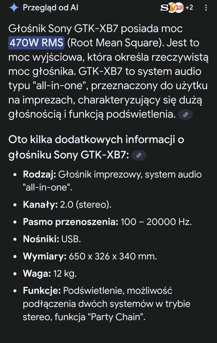 Głośniki Sony GTK-XB7