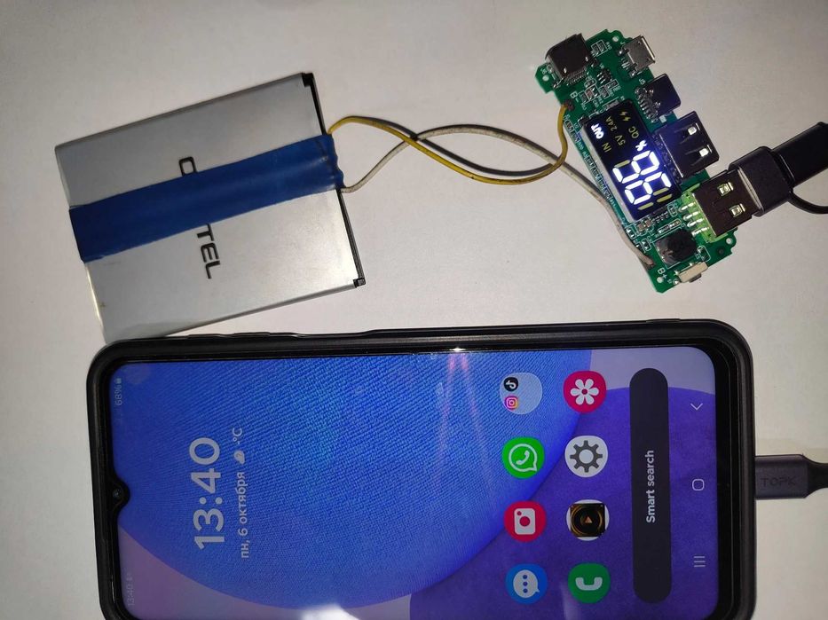 Модуль плата зарядки павербанк 18650 с дисплеем (контроллер) 5V 2.4A