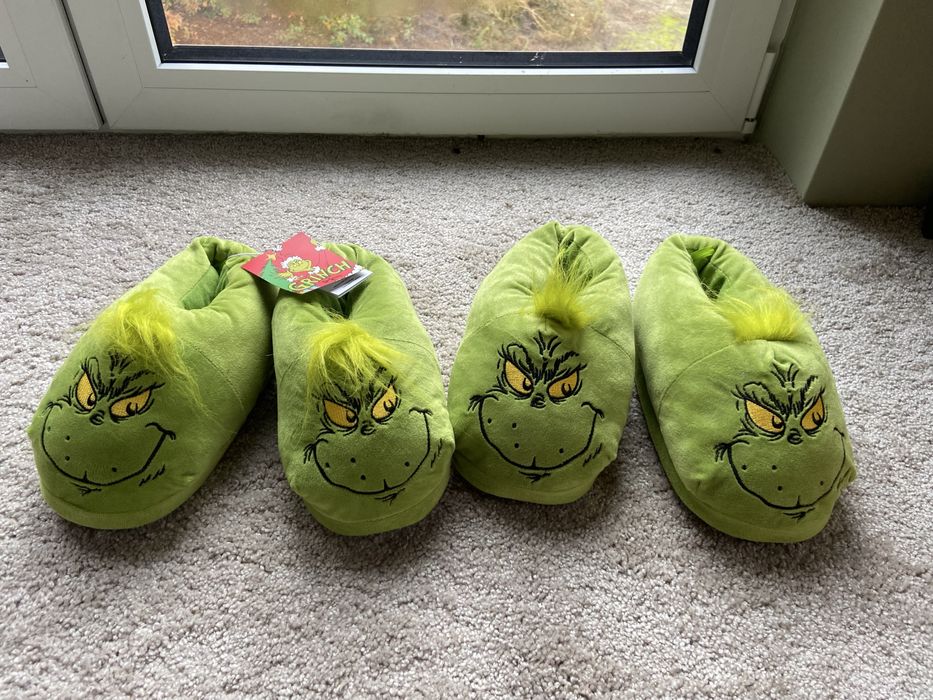 Kapcie Grinch 39/41 i 43/44 + foremki halloween