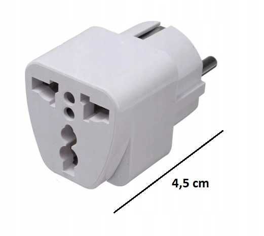 PRZEJŚCIÓWKA ANGIELSKA Adapter UK PL Wtyczka Wtyk Gniazdo 250V 10A