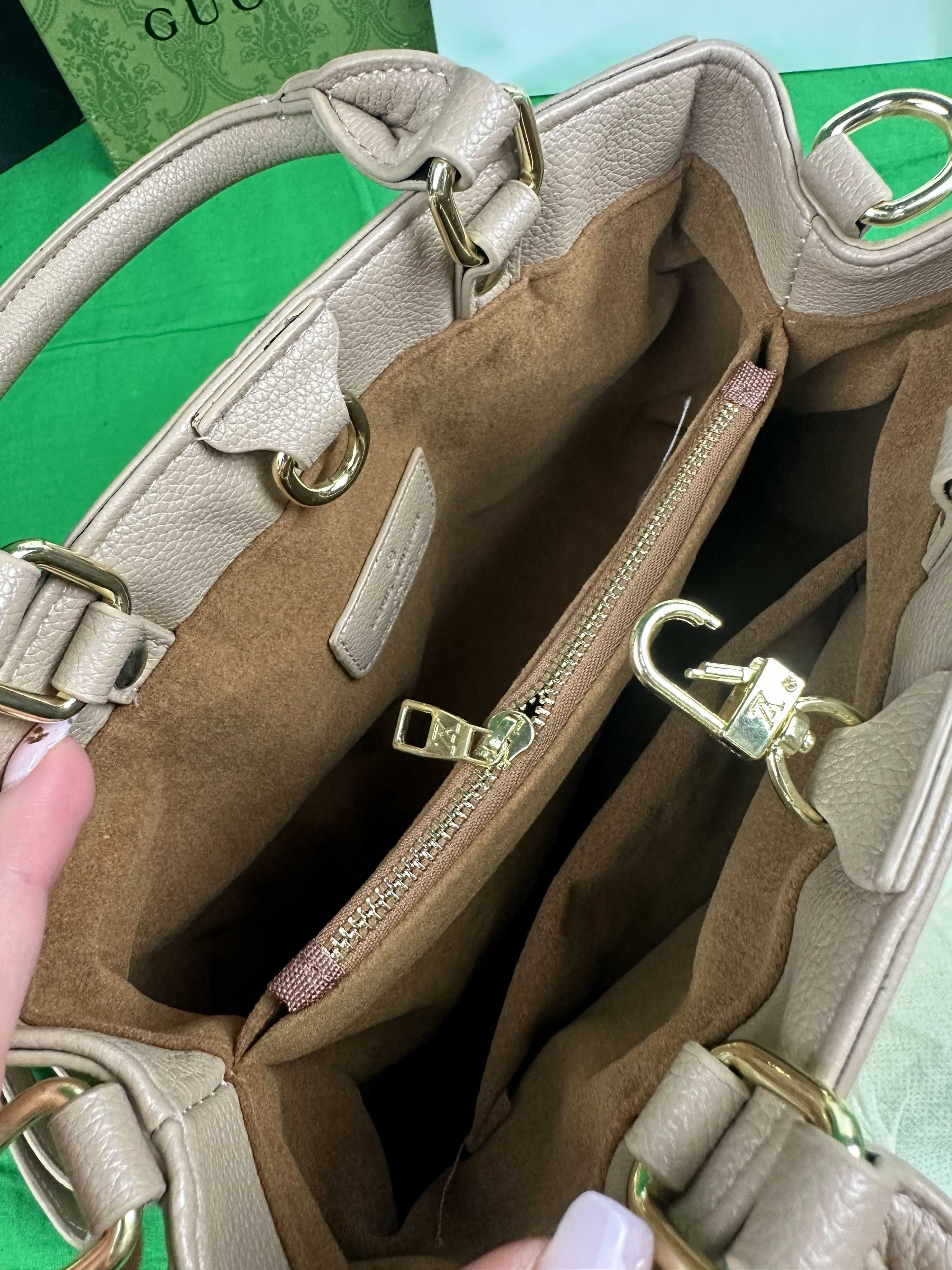 Torebka srednia LV monogram bez skórzana Louis Vuitton kuferek Premium