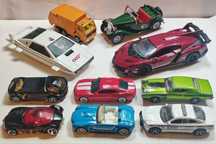 Машинки моделі Hot Wheels, Matchbox, Siku, 10 штук