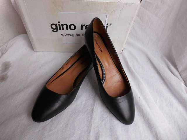 Gino Rossi skórzane balerinki baletki lakierki- obcasy 36