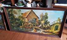 Quadro tela pintada vintage