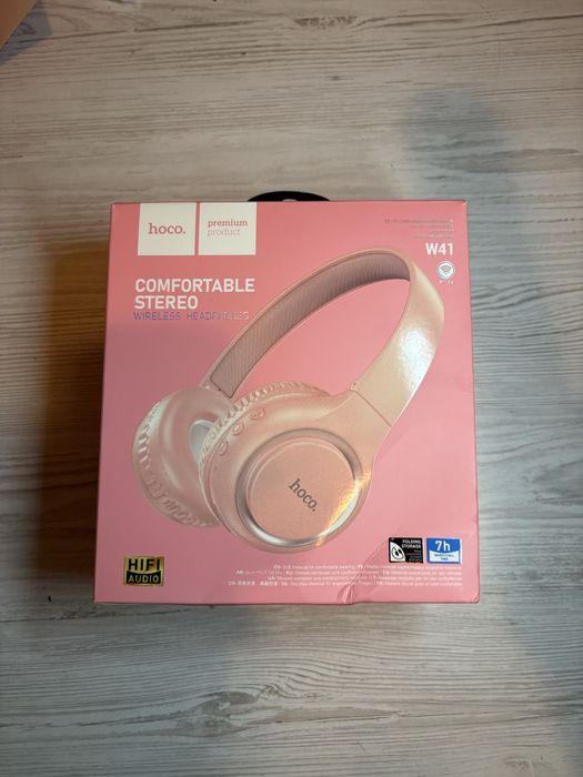 Навкшники Hoco W41 (нові, рожеві)