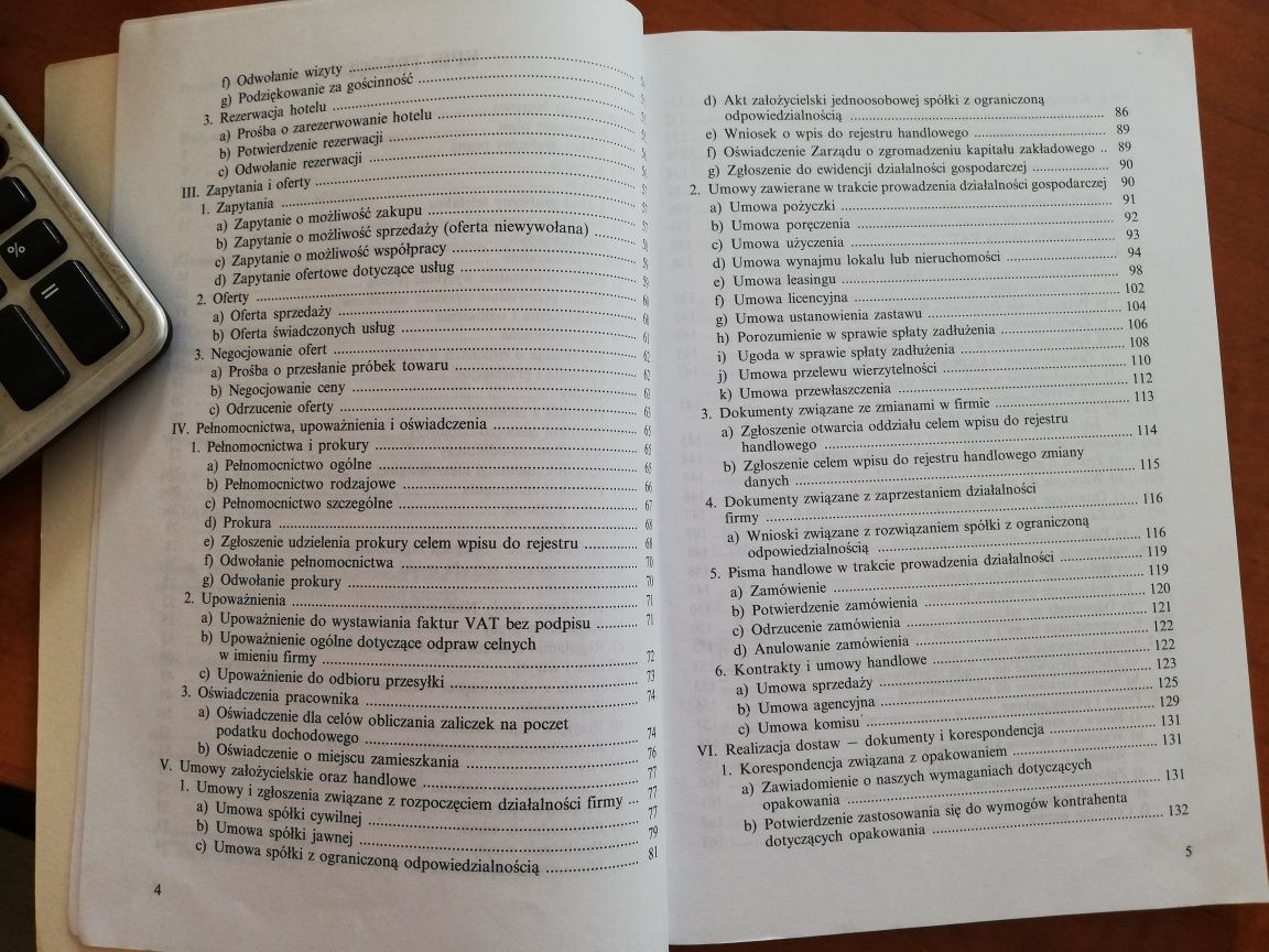 Książka Korespondencja handlowa w języku polskim wzory pism umów