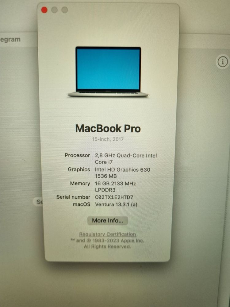 Macbook pro 13/15 a1707, a2159
