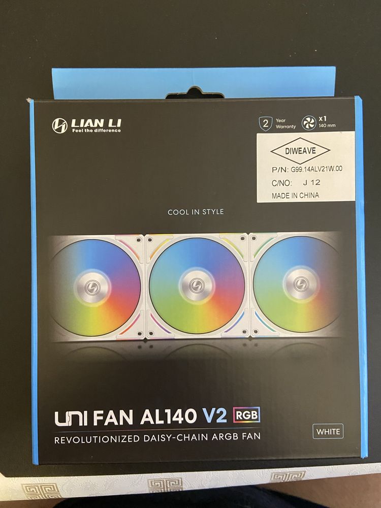 Кулер для корпуса Lian Li Uni Fan AL 140 V2 (G99.14ALV21W.00) White
