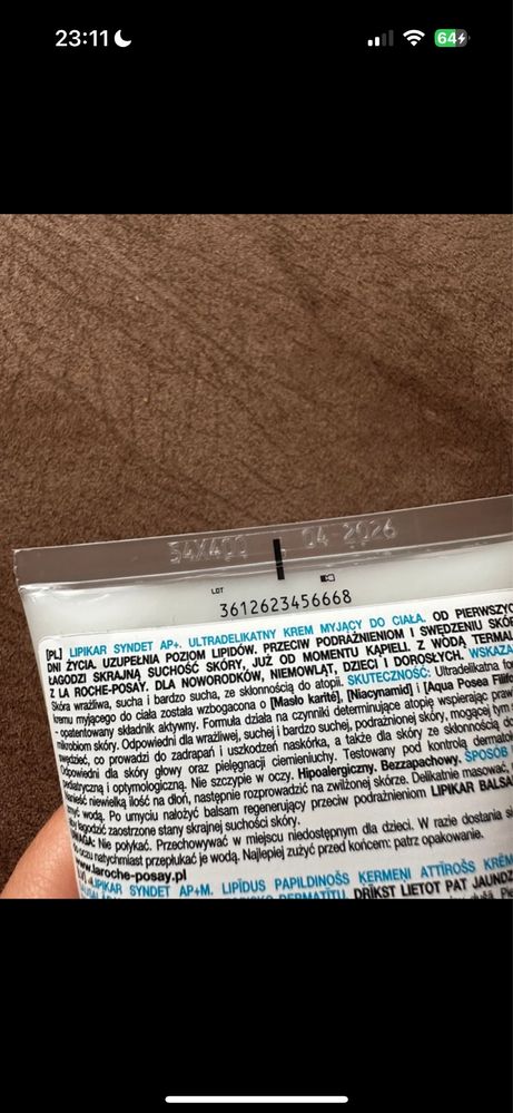 La Roche-Posay Lipikar Syndet AP+ 200 ml emulsja myjąca