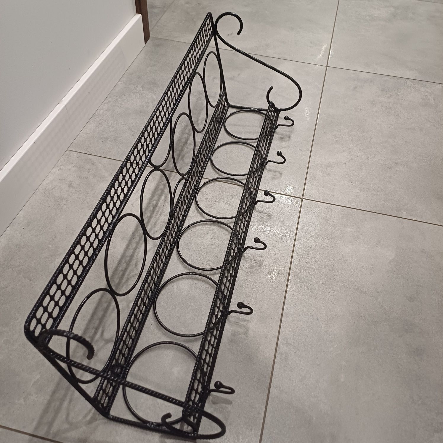Stary wieszak metalowy metaloplastyka PRL
