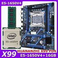 Комплект х99 2011 3 Huananzhi x99 PD4 E5-1650v4 3,6-4,0GHz 16(1х16) GB
