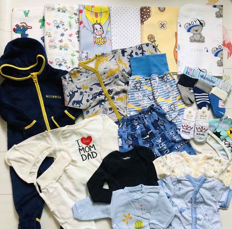 Набір у пологовий для хлопчика все нове одежда в роддом