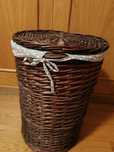 Cesta de roupa suja Kasa - madeira / verga