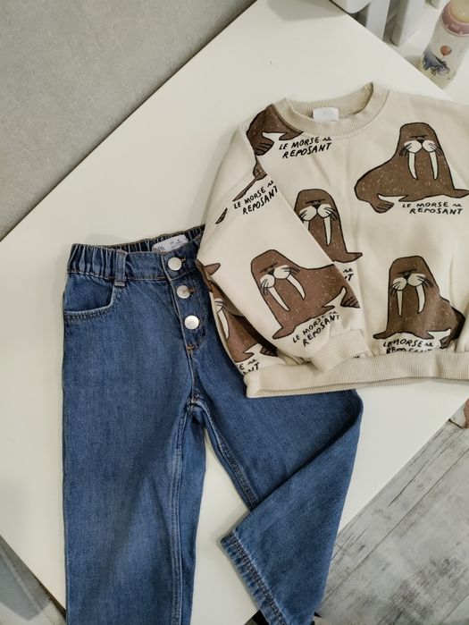 Джинси Zara,світшот Zara ,104