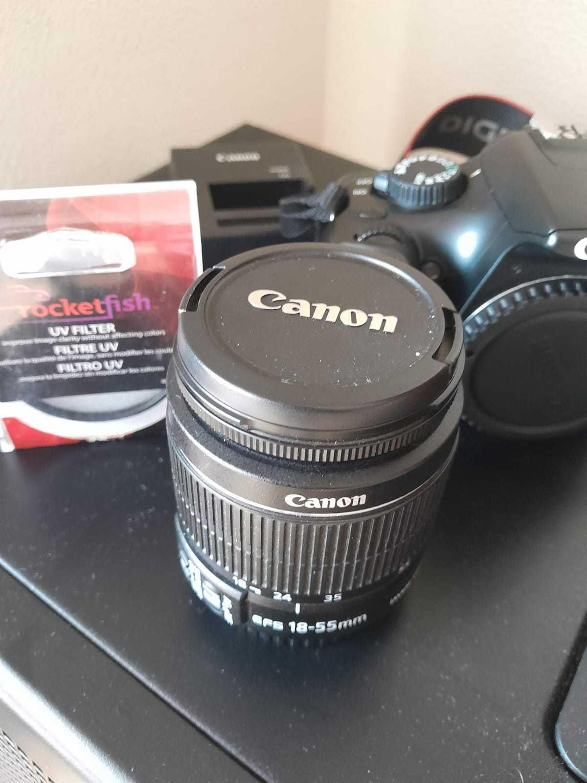 Câmera Canon EOS Rebel T3 + Objetiva 18-55mm EF-S + Rocketfish 58mm