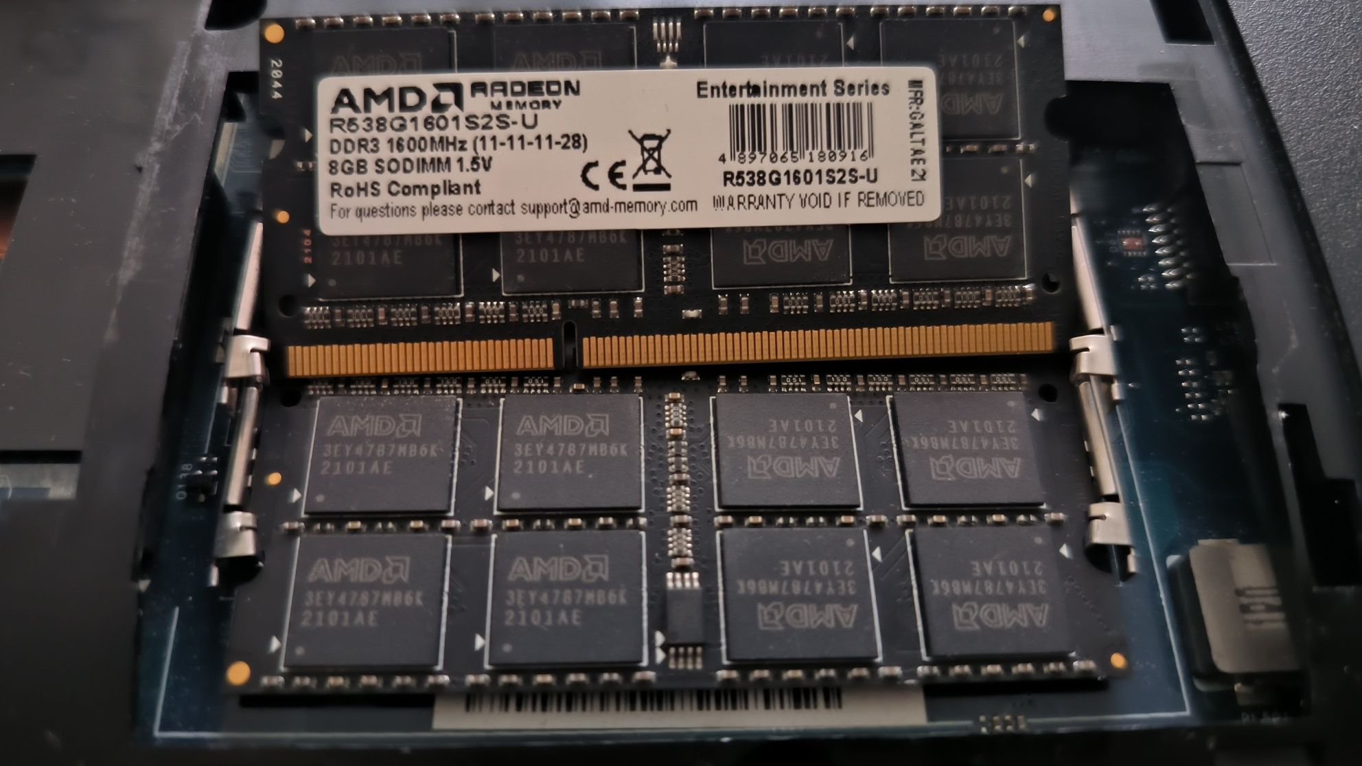 Оперативна пам'ять 16gb DDR3 AMD 2*8Gb в ноутбук