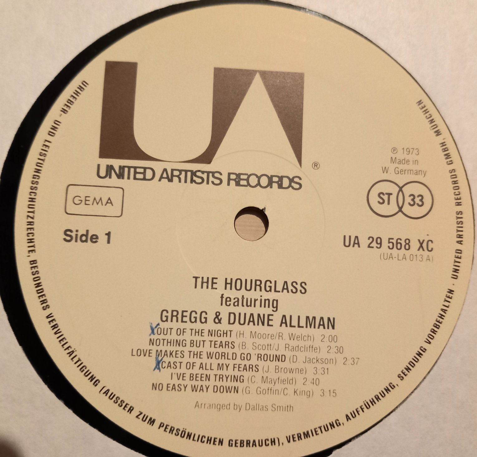 HourglassFeaturing:G&D.Allman 2Lp Winyl EX