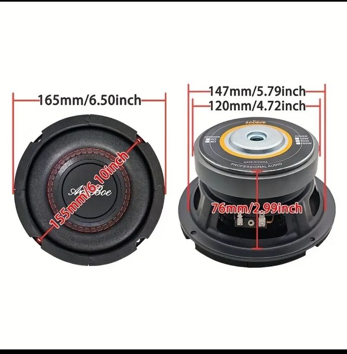Głośnik subwoofer 6,5" 4ohm 90W