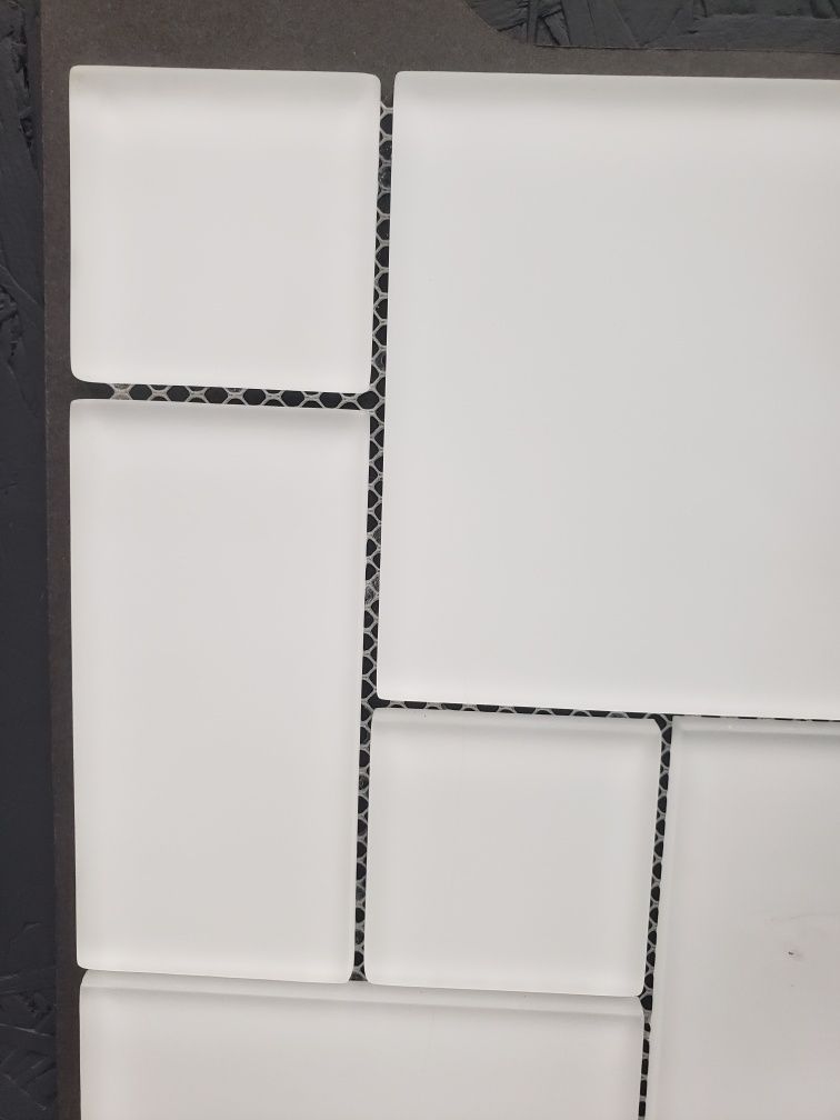 Mozaika szklana biała matowa A-MGL06-XX-019