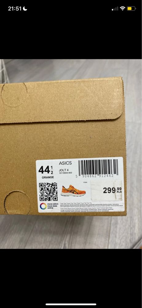 Buty Asics Jolt 4 pomarańczowe 44,5