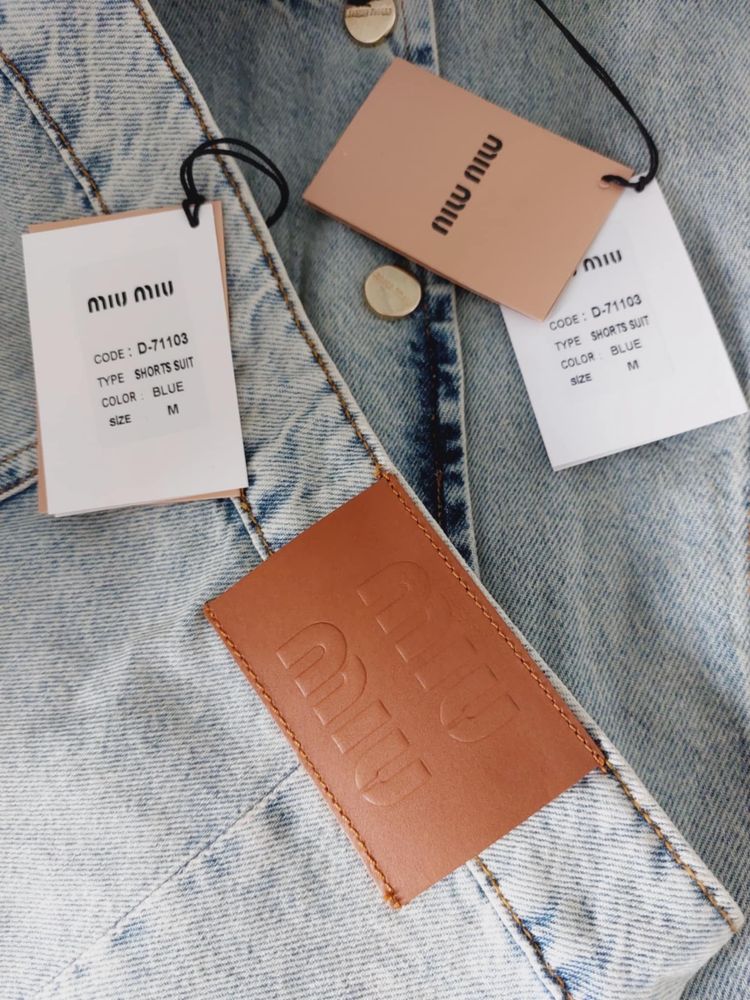 Puekny komplet jeansowy miu miu M