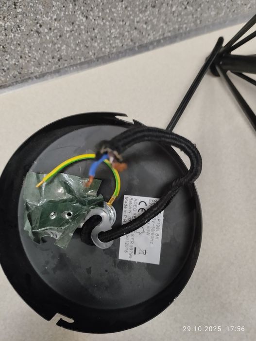 Żyrandol czarny loft