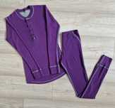 Janus wełniany 100% merino komplet zestaw legginsy getry bluzka