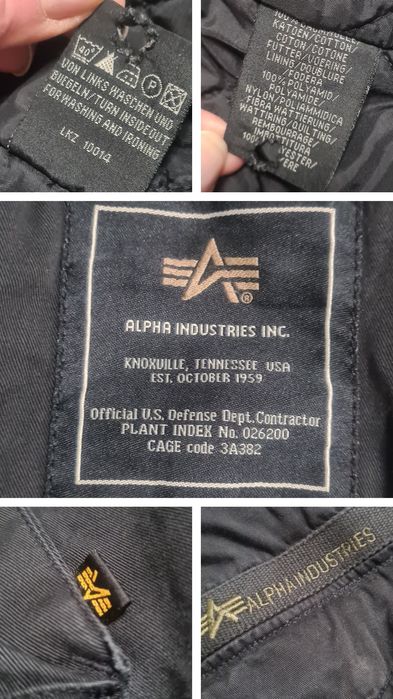 Kurtka Alpha Industries 59. Knoxville. Tennessee USA. Czarna. Vintage