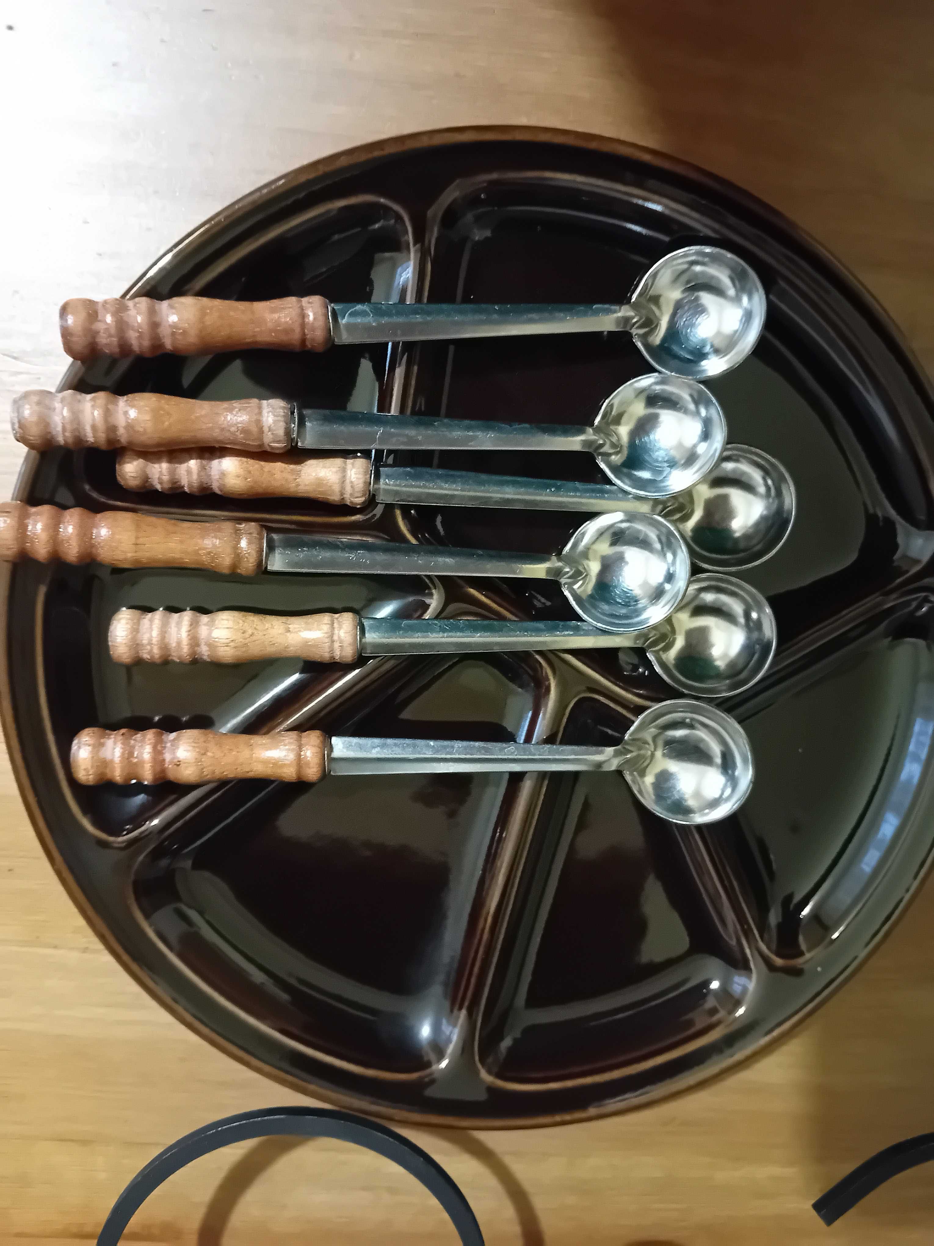 Fondue gabel kompletne z talerzami 6 osób