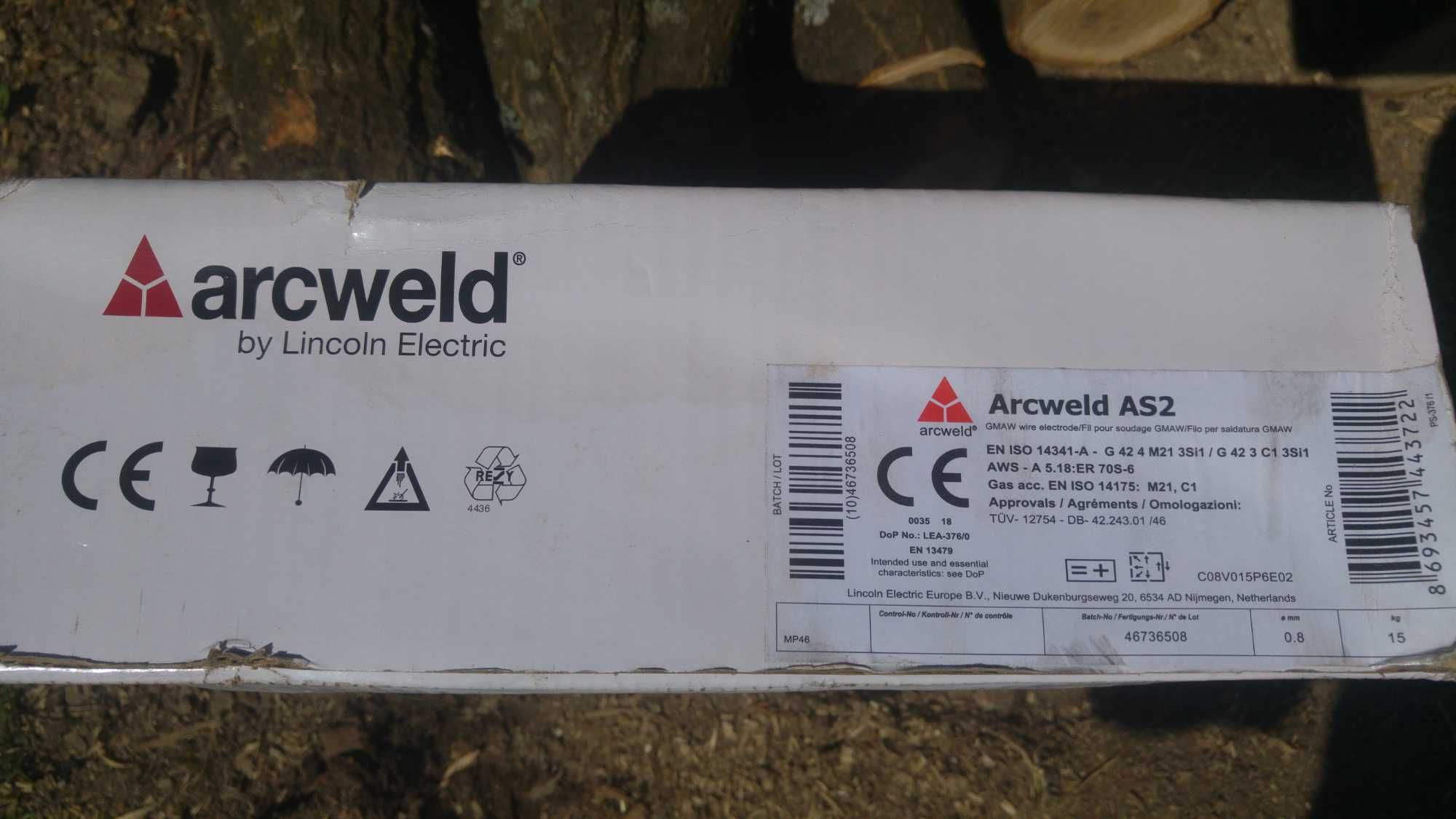 Drut Spawalniczy ArcWeld Lincoln SG2 0.8mm/15kg