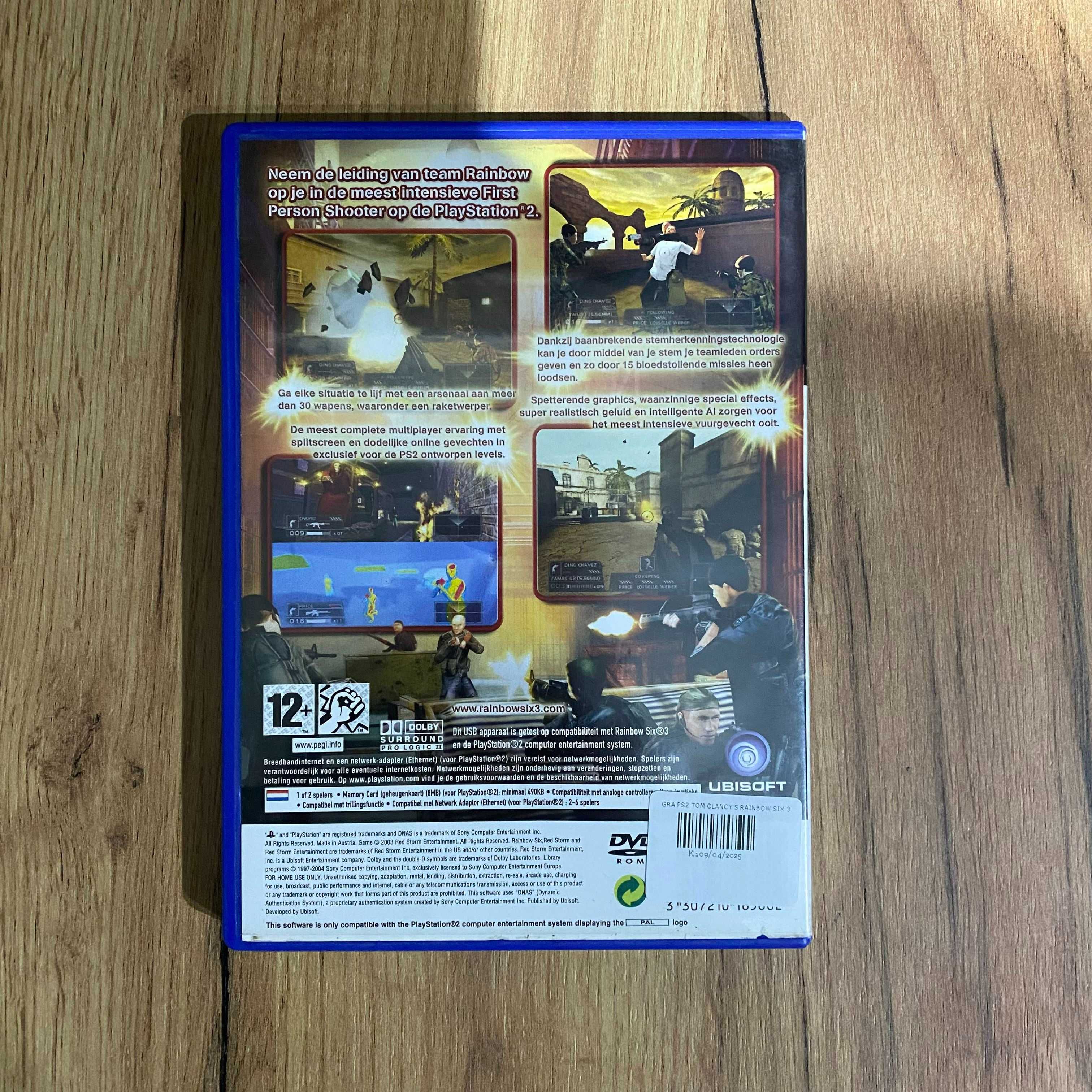 Gra PS2: Tom Clancy's Rainbow Six 3