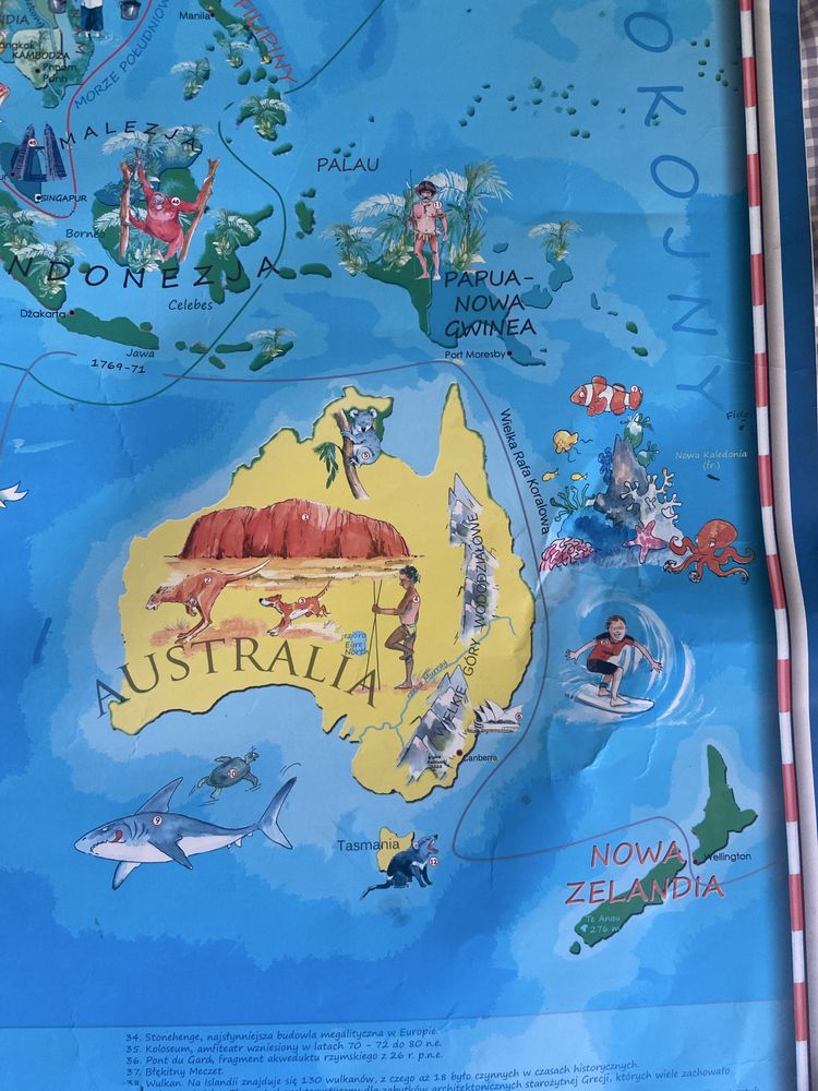 Mapa Świata Młodego Odkrywcy mapa ścienna dla dzieci