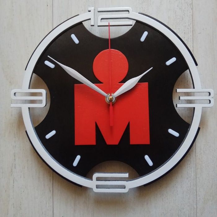 Часы настенные дизайн (ваш лого)