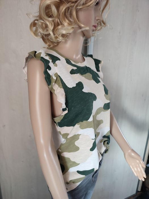 Bluzka damska zielono- beżowe more marki River island roz M