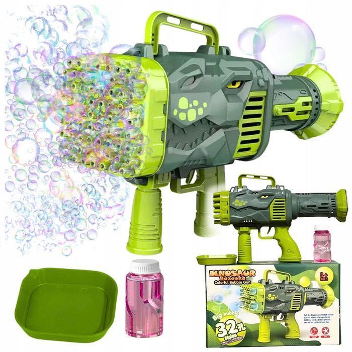 Pistolet do baniek mydlanych BAZOOKA Generator dla Dzieci + Płyn