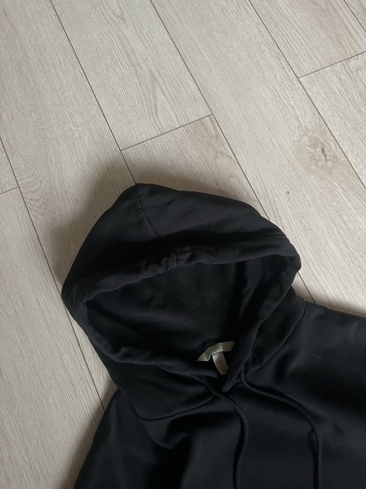 Худі кофта з капюшоном чорна кроп фіт H&M s m , с м