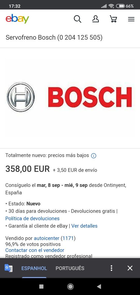 Servo freio Bosch grupo vag NOVO