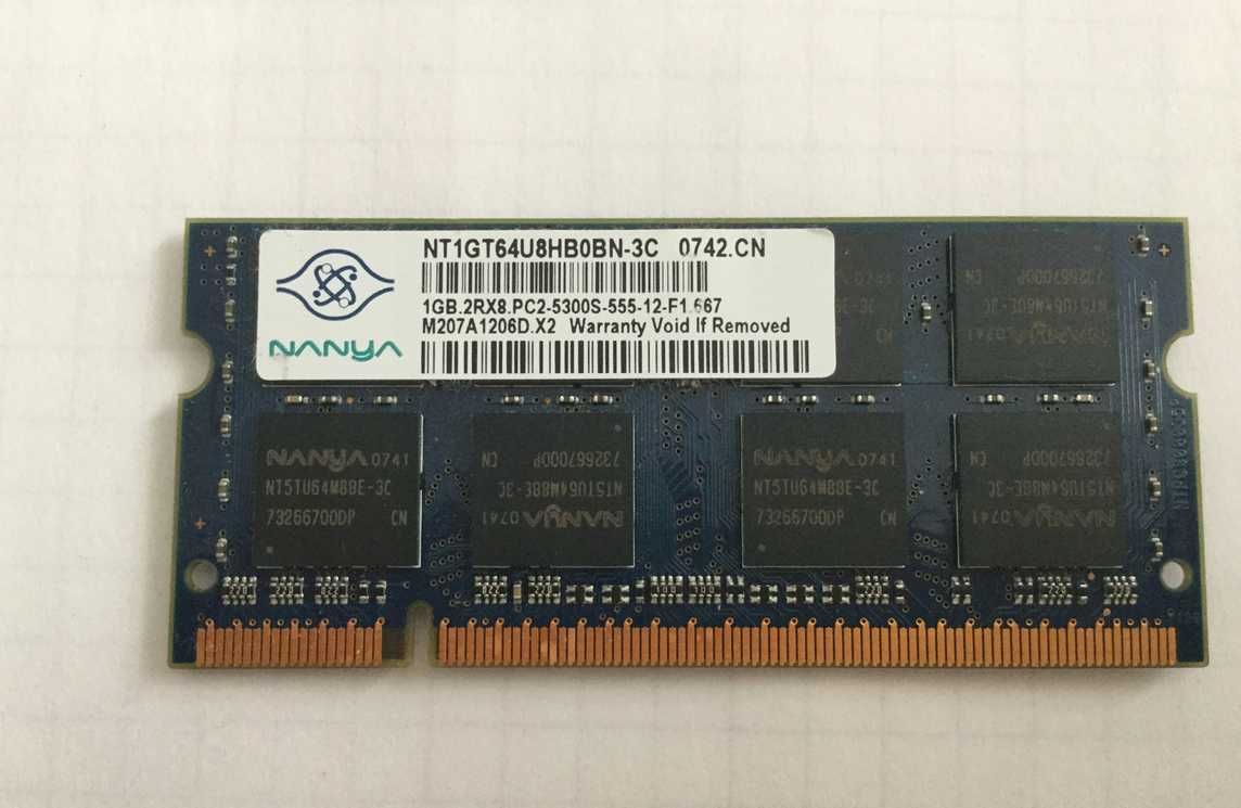 Pamięć ram ddr2 nanya NT1GT64U8HB0BN-3C 1 GB