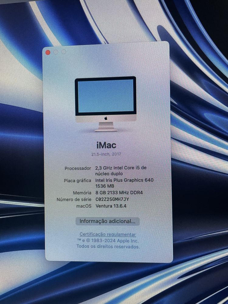 Imac 21.5 polegadas