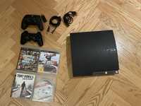 Sony Playstation 3 slim + pady + gry ps3 zestaw